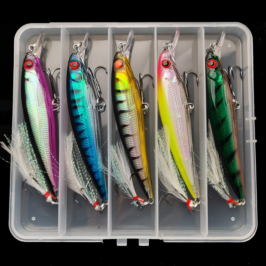 Fishing Hook Treble - Aorace 5 pièces/boîte Laser 3D yeux