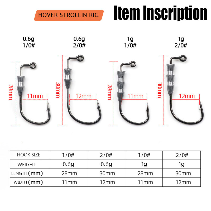 WODJYJ 10 pièces 0,6g 1g hameç - Fishing Hook Assortment avis et prix