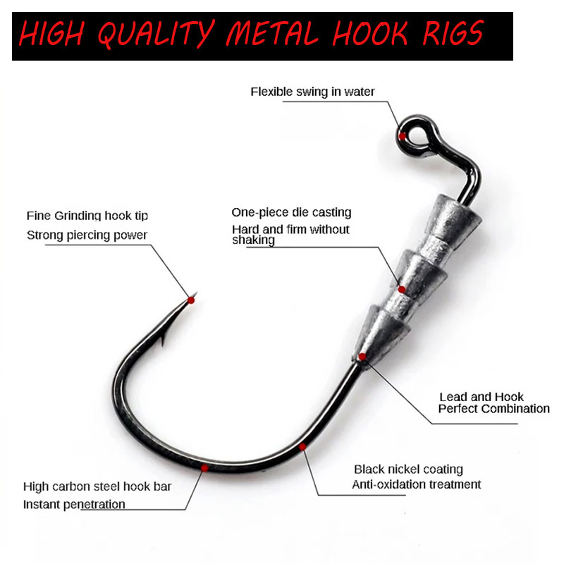 WODJYJ 10 pièces 0,6g 1g hameç - Fishing Hook Assortment avis et prix