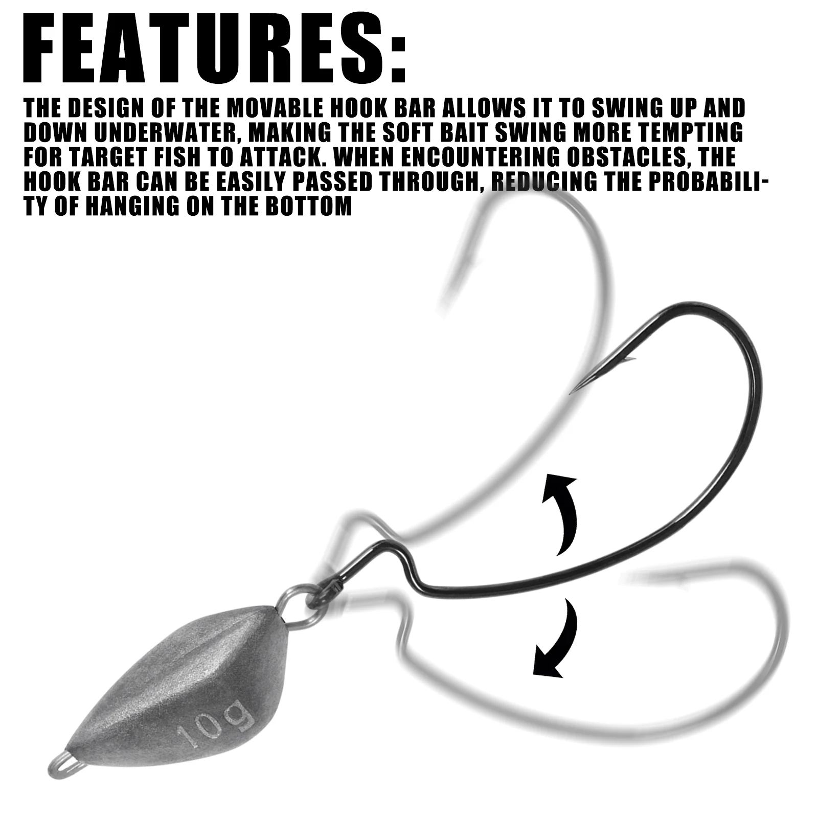 Poids de pêche à tête plombée  - Fishing Hook Jig avis et prix