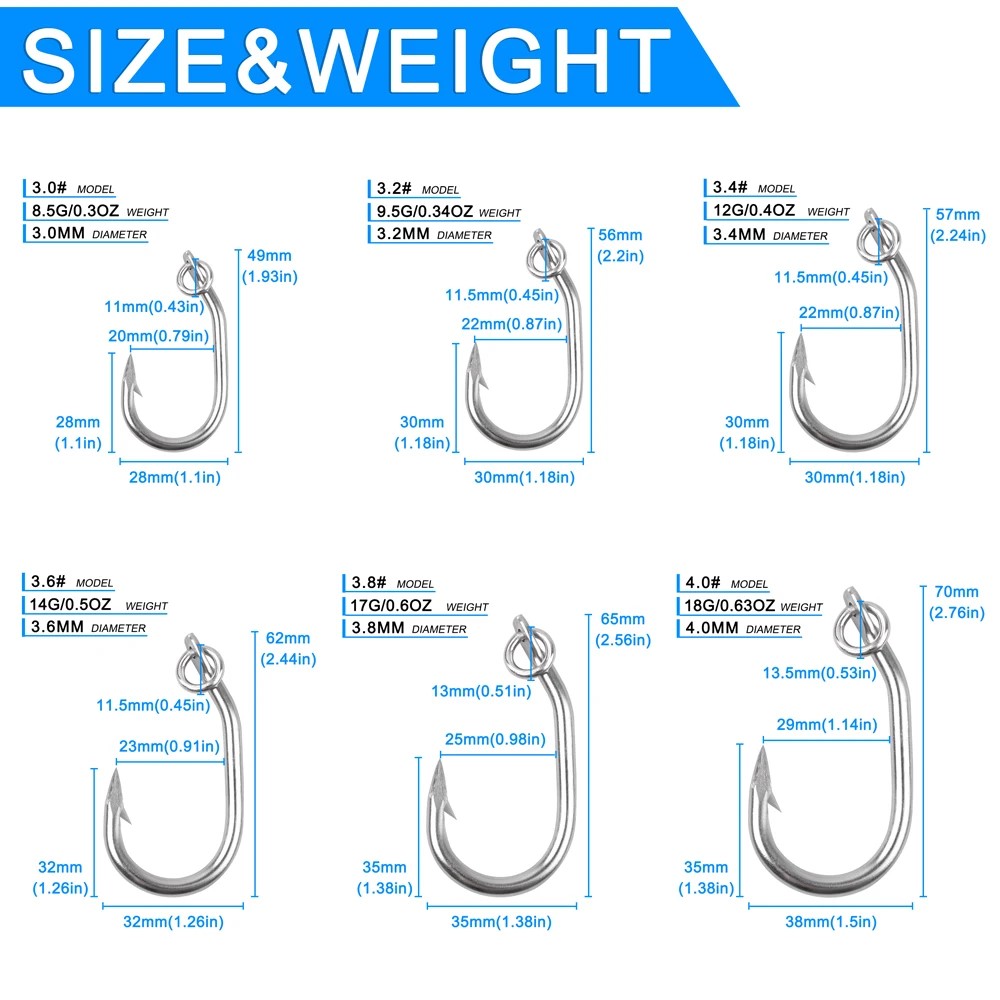 12 pièces hameçons de pêche au - Fishing Hook Circle avis et prix